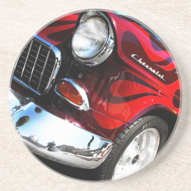 1950's Chevy Hot Rod Drink Coaster (Front)