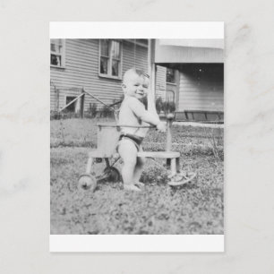 1950's Child in Walker Postcard