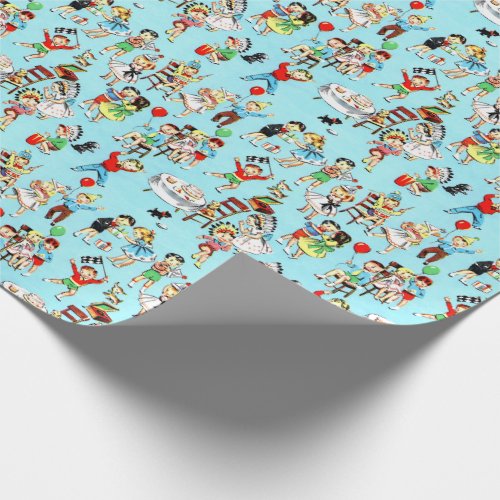 1950s Childrens Birthday Gift Wrap