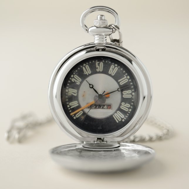 1950s Classic Pickup Truck Speedometer Pocket Watch (Inside)