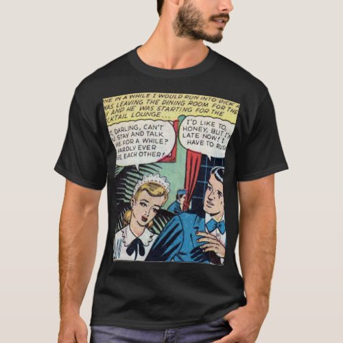 1950s Classic Romantic Comic T_Shirt