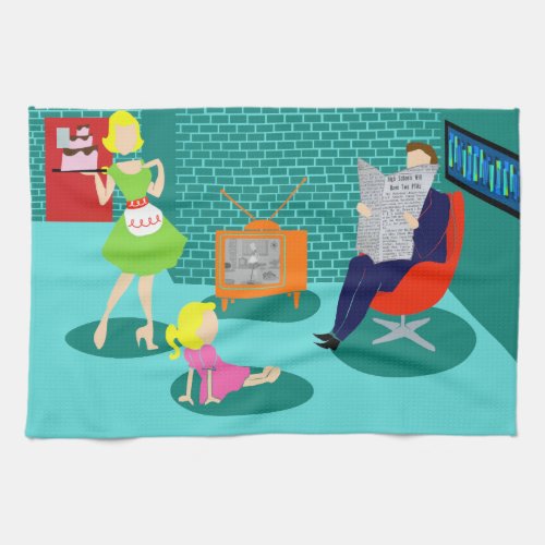 1950s Classic Television Kitchen Towel
