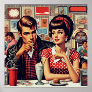 1950s Couple Poster