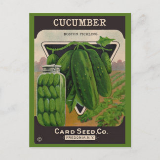 1950s cucumber seeds envelope cover postcard