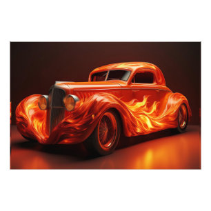 1950's Customized 30's Roadster Hot Rod Photo Print