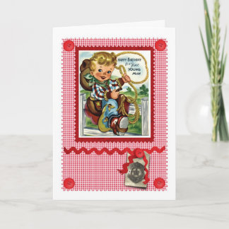 1950'S CUTE COWBOY GREETINGS CARD