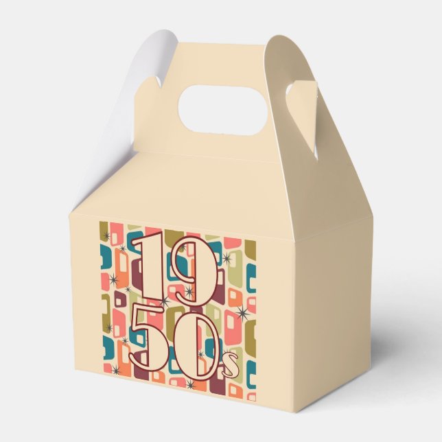 1950s Decade Design Favor Boxes (Front Side)