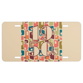 1950s Decade Design License Plate