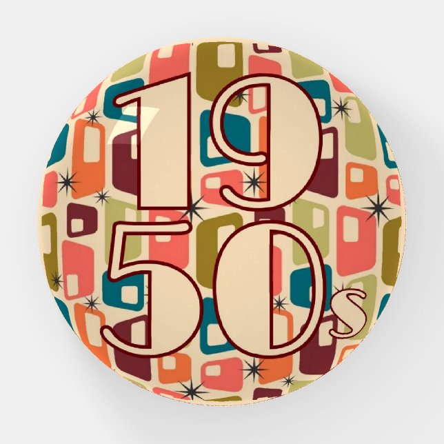 1950s Decade Design Paperweight (Front)