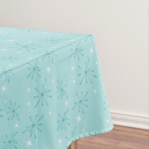 1950s Diner Blue Star Birthday Party Tablecloth