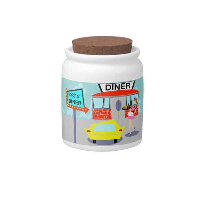 1950's Diner Candy Jar (Front)