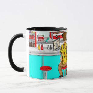 1950's Diner Couple Holding Hands Mug