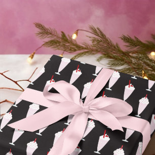1950s Diner Milkshakes Pattern Wrapping Paper