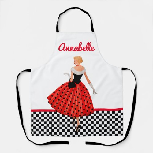 1950s Diner Pinup Personalize Apron