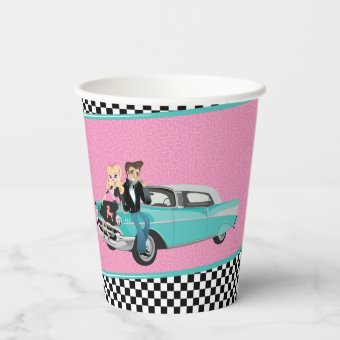 1950's Diner Retro Birthday Party Paper cup | Zazzle