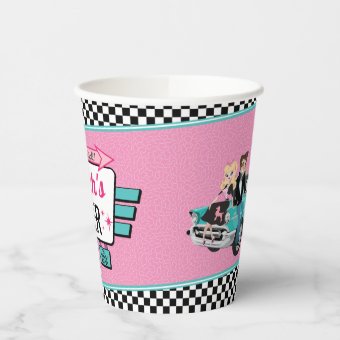 1950's Diner Retro Birthday Party Paper cup | Zazzle