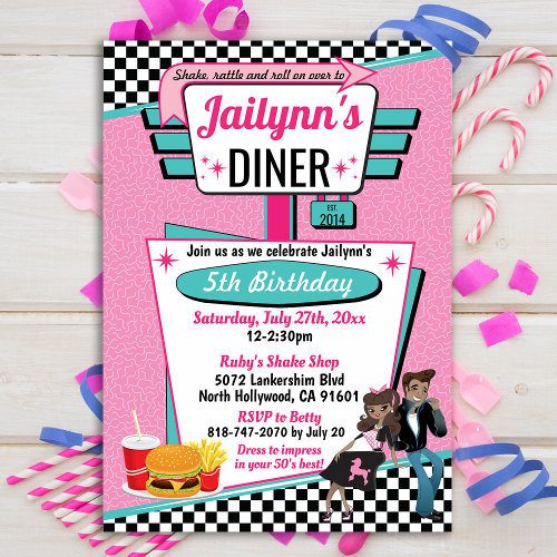 1950's Diner Retro Birthday Party Sock Hop Design