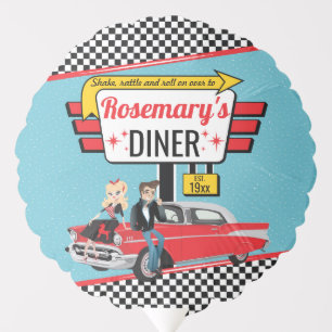 1950's Diner Retro Birthday Party Vintage Sock Hop Balloon