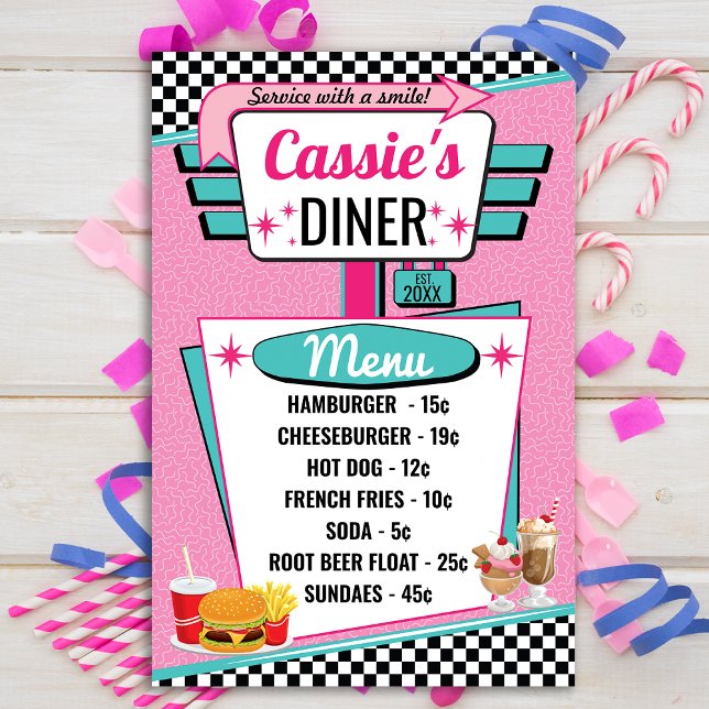 1950's Diner Vintage Menu Poster (Creator Uploaded)