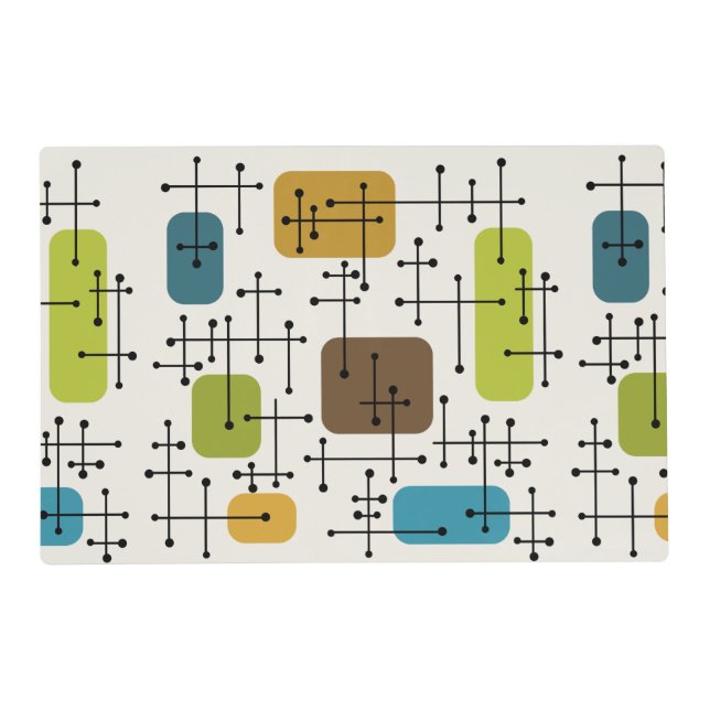 1950s Eames Era Art Crosshairs Placemat (Front)