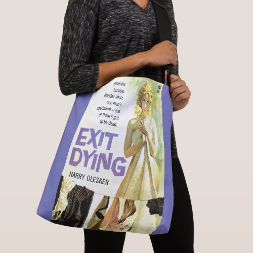 1950s Exit Dying pulp novel cover print Crossbody Bag