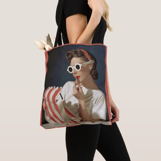 1950s fashion photo print tote bag (Close Up)