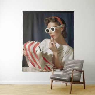 1950s fashion photo tapestry