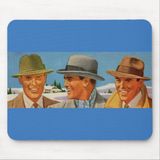 1950s fedora wearing trio mouse pad