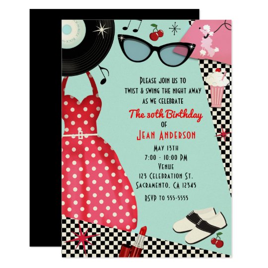 1950 39 s fifties dress up retro vintage invitations zazzle com toy story template invitations