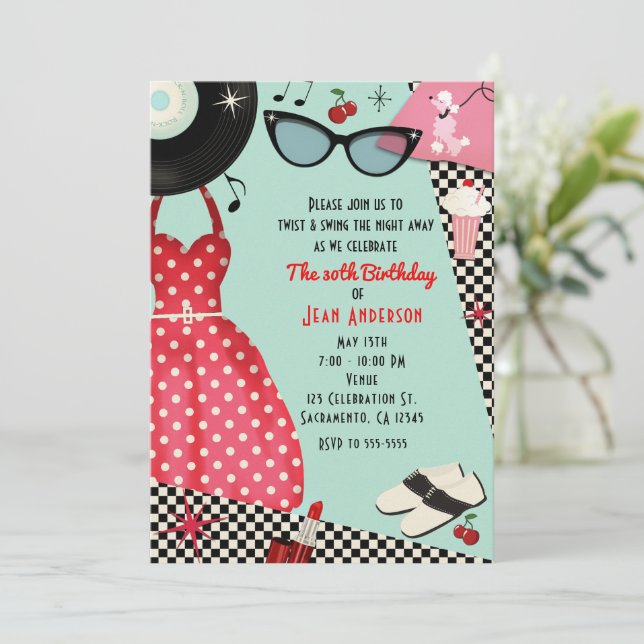 Fifties Party Invitations