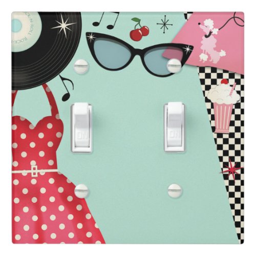 1950s Fifties Dress Up Retro Vintage Light Switch Cover