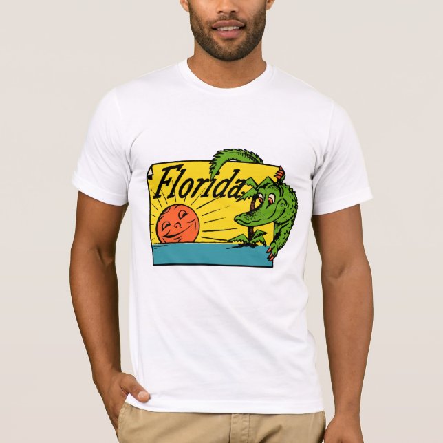 1950s Florida Alligator Design T-Shirt (Front)