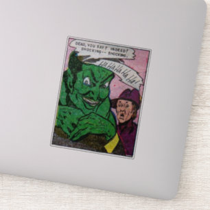 1950s Golden age horror comics   scary retro comic Sticker