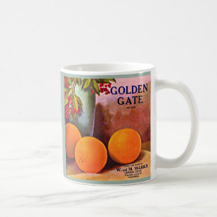 1950s Golden Gate Brand orange crate label print Coffee Mug