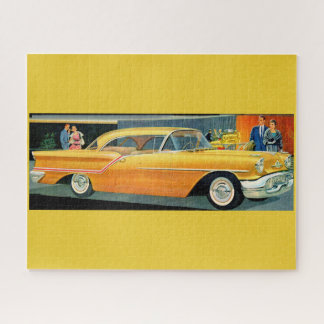 1950s golden Rocket 88 Oldsmobile Jigsaw Puzzle