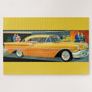 1950s golden Rocket 88 Oldsmobile Jigsaw Puzzle