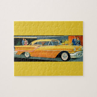 1950s golden Rocket 88 Oldsmobile Jigsaw Puzzle