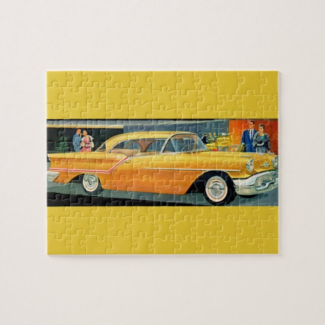 1950s golden Rocket 88 Oldsmobile Jigsaw Puzzle (Horizontal)