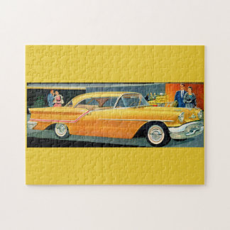 1950s golden Rocket 88 Oldsmobile Jigsaw Puzzle