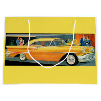 1950s golden Rocket 88 Oldsmobile Large Gift Bag