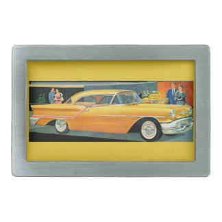 1950s golden Rocket 88 Oldsmobile Rectangular Belt Buckle