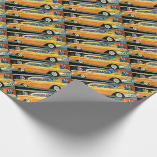 1950s golden Rocket 88 Oldsmobile Wrapping Paper