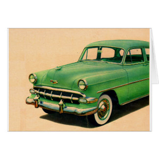 1950s green Chevy Cards