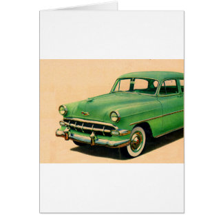 1950s green Chevy Cards
