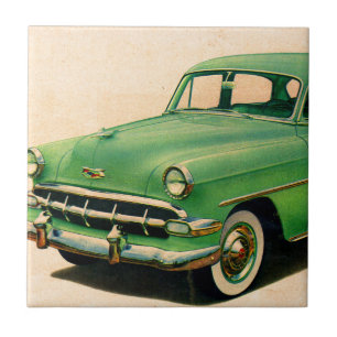1950s green Chevy Ceramic Tile