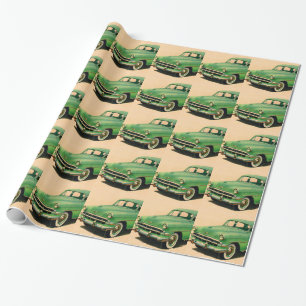 1950s green Chevy Wrapping Paper