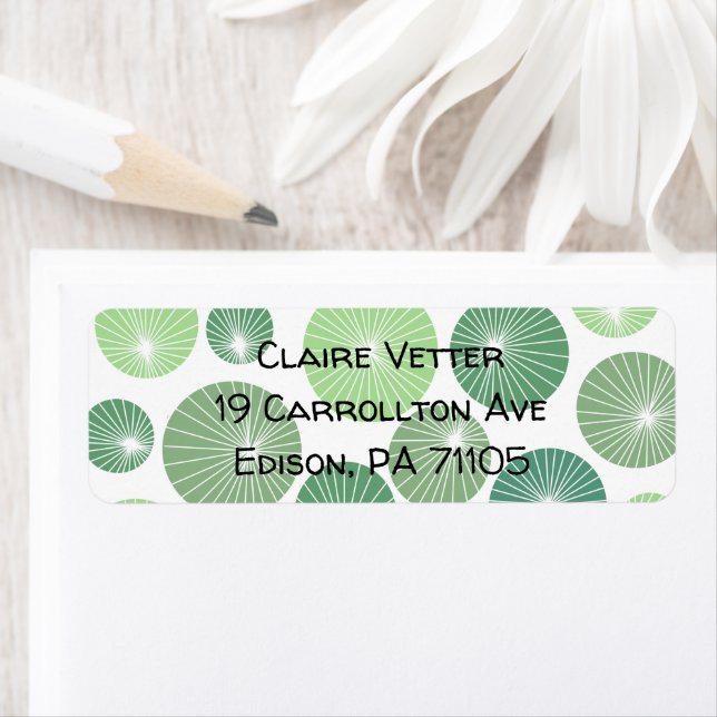 1950s Green Pinwheels  Label (Insitu)