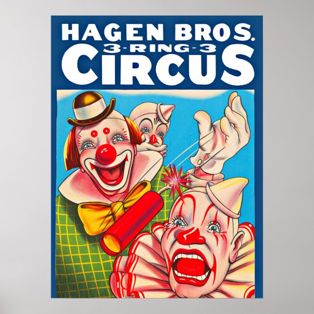 1950s Hagen Brothers Circus poster (Front)