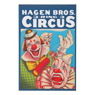 1950s Hagen Brothers Circus poster print