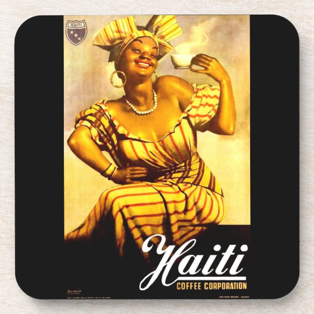 1950s Haiti Coffee Corporation ad Beverage Coaster (Front)